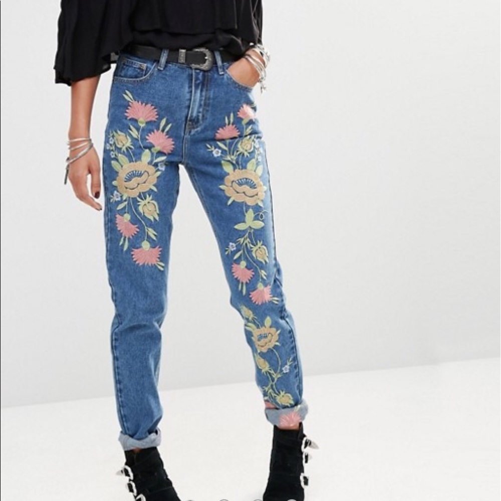 ASOS Embroidered Jeans